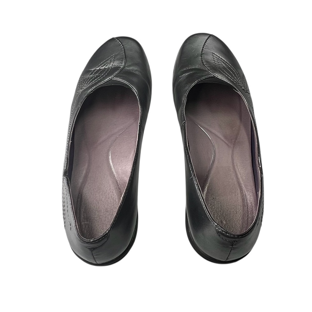 Dansko Mindy Embroidered Floral Leather Wedge Loafers 39 Metallic Grey Comfort - Picture 9 of 15